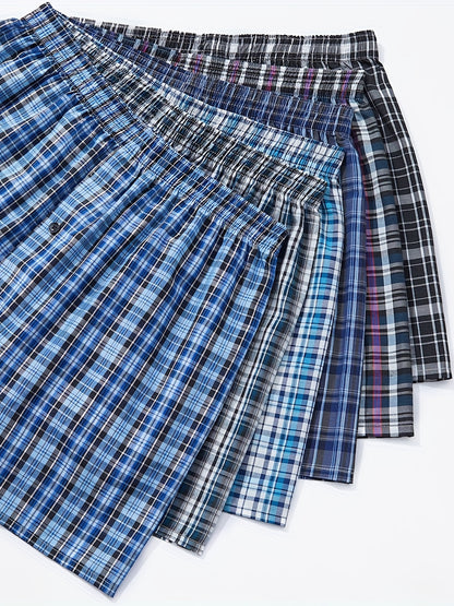 JupiterSecret Men's Woven Boxer Shorts - 6/10-Pack, Elastic Waistband, Random Colors - Hiccupzz