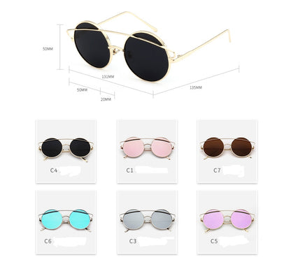 F078 impulse metal children's high quality sunglasses fashion children's sunglasses real film reflective UV400 glasses - Hiccupzz