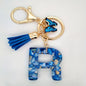 Blue Butterfly Alphabet Initial Keychain - Cute Resin Charm for Bags and Daily Use - Hiccupzz