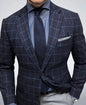 Men's Single-row Two-button Plaid Blazer - Hiccupzz
