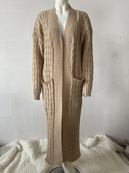 Women's Long Knit Sweater Coat - Hiccupzz