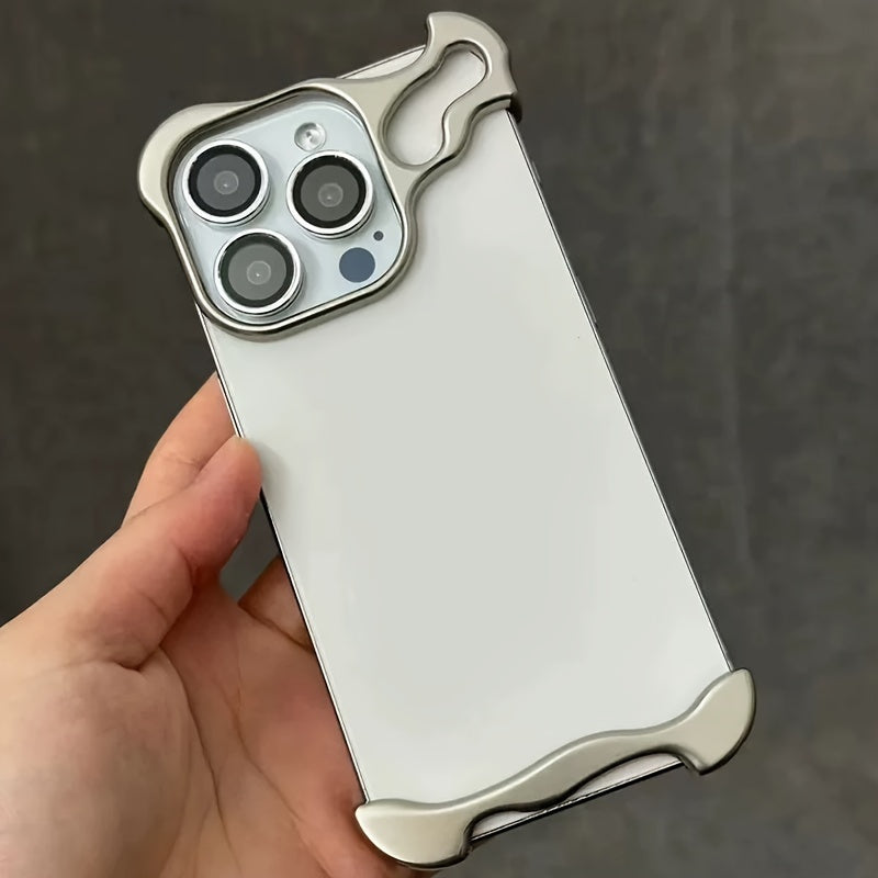 Metal Corner Anti-Fall Special-Shaped Phone Case For iPhone 15 Pro Max 14 15 Pro 14 Pro Max 14 15 Plus 13 Pro Max 13 Pro With Lens Film Frameless Slim Shockproof