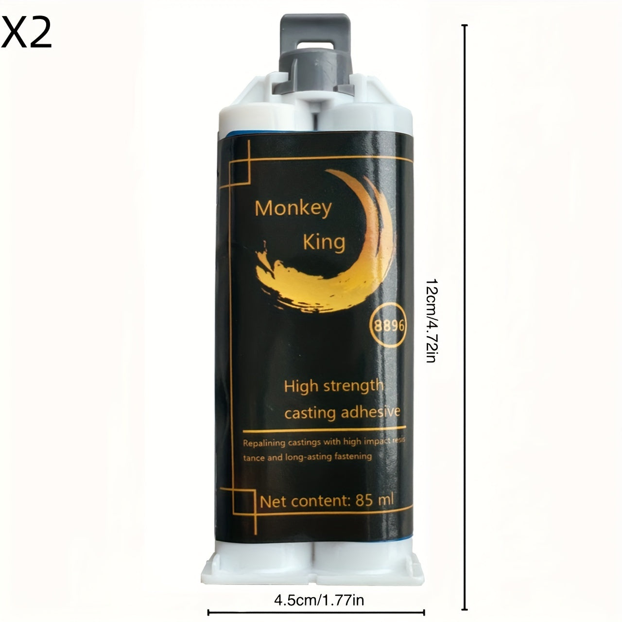 1 Pc/2 Pcs Monkey King Metal Casting Adhesive - 2.87oz AB Cold Weld Epoxy Glue, Heat Resistant Industrial Repair Paste for Metal Surfaces