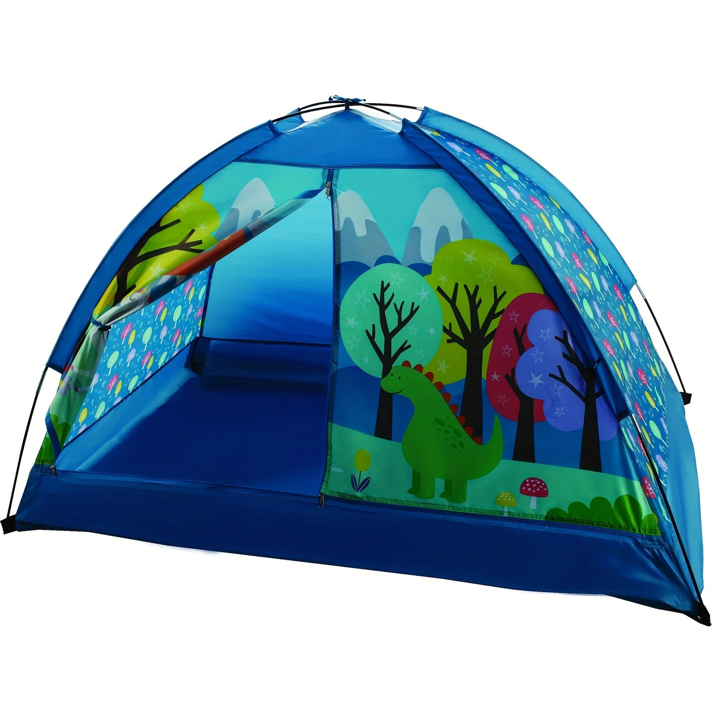 Youngsters' Forest Dinosaur Play Tent - Durable Polyester, Easy Assembly, Breathable Mesh Panels, 60"L x 36"W x 36"H - Perfect for Indoor & Outdoor Fun