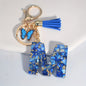 Blue Butterfly Alphabet Initial Keychain - Cute Resin Charm for Bags and Daily Use - Hiccupzz