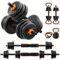 Adjustable 4-in-1 Dumbbell Set (77lbs/55lbs/33lbs) - Converts to Barbell, Kettlebells, Push-Up Stand - Home Gym Fitness Equipment for Men & Women - Hiccupzz