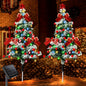 Solar-Powered Christmas Tree Garden Stake Lights