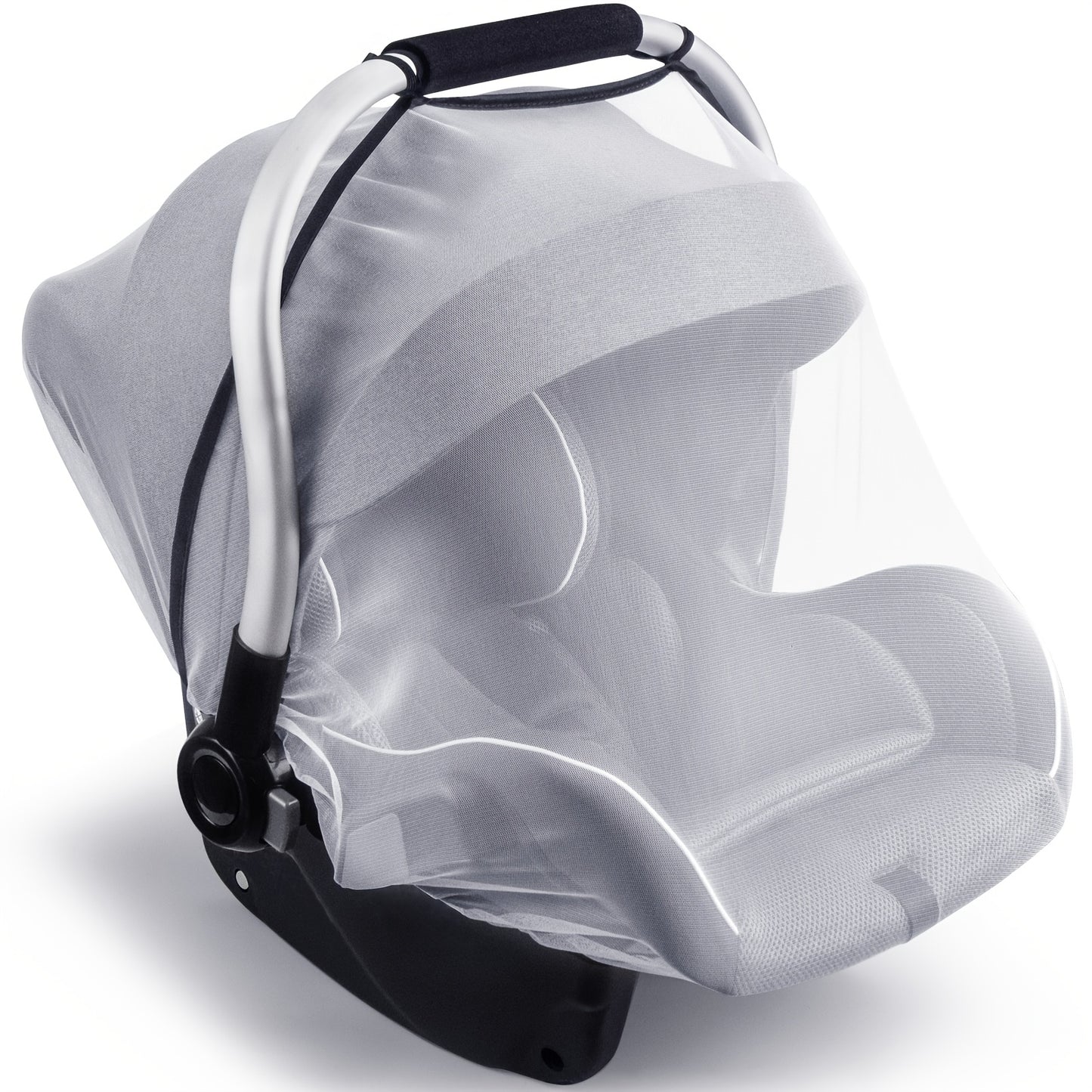 Baby White Mosquito Net - Breathable Elastic Netting for Infant Car Seats, Strollers