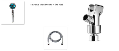 Shower Head Water flow 360 Degrees Rotating With Small Fan ABS Rain High Pressure Spray Nozzle Bathroom Accessories - Hiccupzz