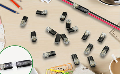 50 Pcs Quick Splice Solderless Connectors - 2-Pin Dual Way for LED Strips, Car, Low Voltage Applications