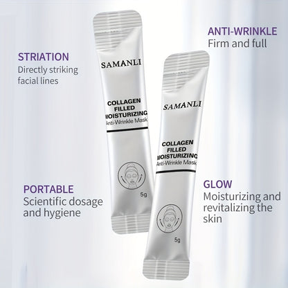 Anti-Aging Collagen Mask 5g x 20pcs - Deep Nourishment, Firming, Wrinkle Smoothing - Hiccupzz