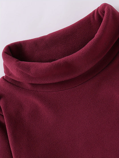 3 Pcs Boys' Fleece-Lined Turtleneck Sweaters - Soft, Warm Knit Pullovers for Fall/Winter - Hiccupzz