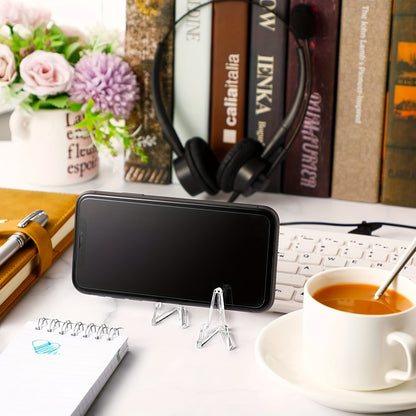 Acrylic Easel Stands: Clear Mini Display Holders (2/6/10/12 pcs) for Coins, Pocket Watches, Capsules, and Medals - Hiccupzz