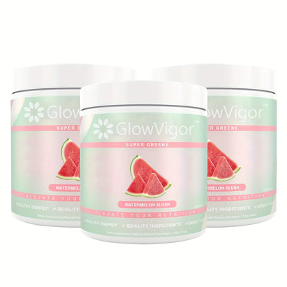Glow Vigor Greens Blend is easy to incorporate into your daily routine, made with nutrients, fruits and vegetables, antioxidants, and more. - Hiccupzz