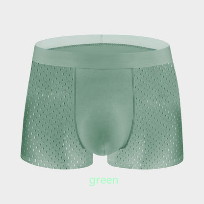 Men's Ice Silk Mesh See Through Breathable Boxer Briefs - Hiccupzz