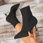 Women's Elegant Pointed Toe Ankle Boots - All-Season Slip-On Dress Boots with Stiletto Heel - Hiccupzz