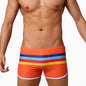 Men's New Sports Open Colorful Stripes Flat Sports Shorts - Hiccupzz