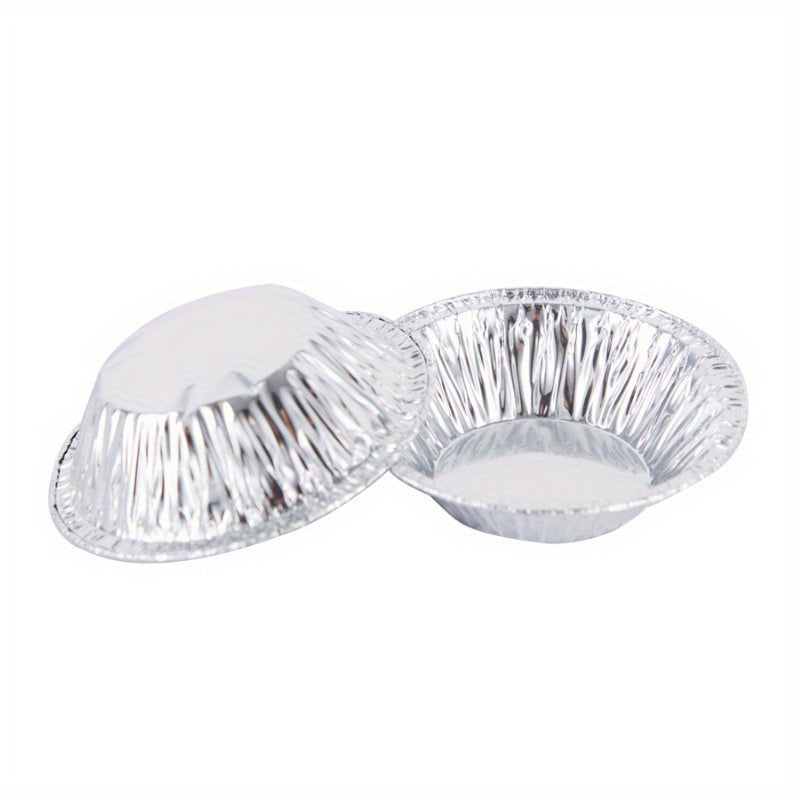 200 Pcs Non-Stick Aluminum Foil Egg Tart Molds – 2.76" Mini Pie and Pudding Cups for Baking, Ideal for Weddings and Kitchen Use