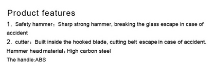 Window breaker safety hammer - Hiccupzz