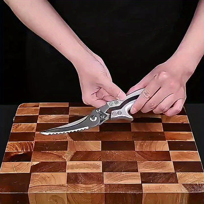 1 Pc Stainless Steel Kitchen Scissors, Multifunctional Poultry, Fish, and Chicken Bone Scissors