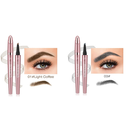 Waterproof And Smooth Not Smudge Four-fork Liquid Eyebrow Pencil