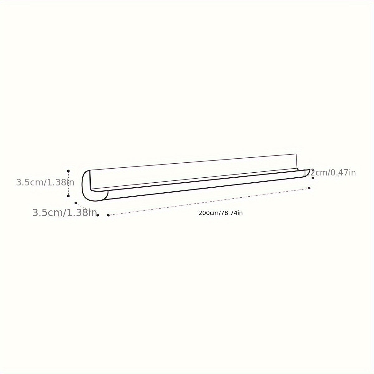 2-Meter L-Shaped Anti-Collision Strip - Back Adhesive Table Corner Protector