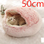 2 In 1 Dog And Cat Bed Pet Winter Bed Round Plush Warm Bed House Soft Long Plush Pets Bed Pet Products - Hiccupzz