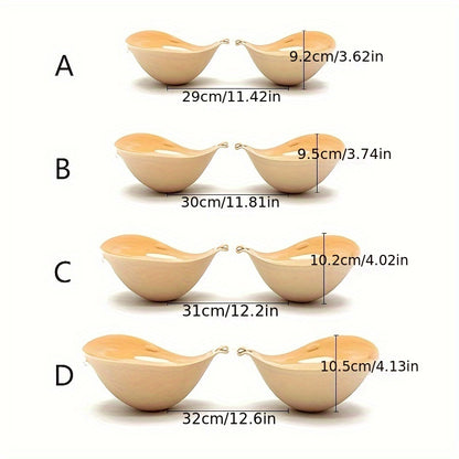 Strapless Reusable Breast Pasties - Invisible Self-Adhesive Nipple Covers for Women's Lingerie & Underwear - Comfortable and Discreet Solution for Lift and Coverage - Hiccupzz