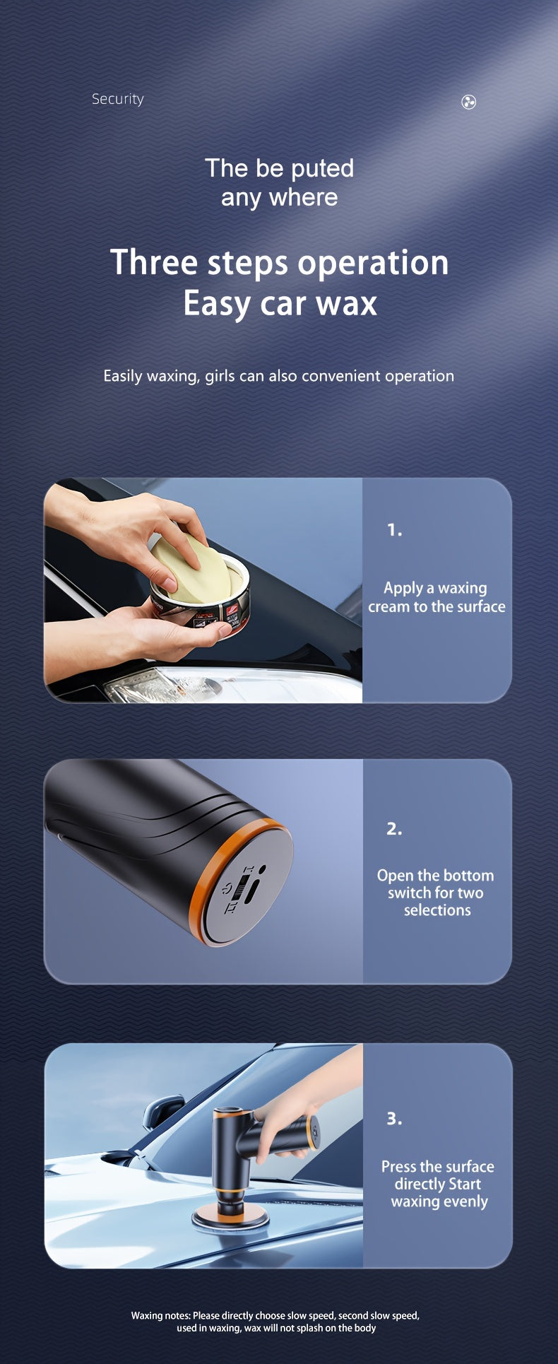 100W Wireless Rechargeable Car Waxing Machine - Small Polisher for Locomotive, Scratch Repair & Multifunctional Portable Polishing