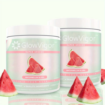 Glow Vigor Greens Blend is easy to incorporate into your daily routine, made with nutrients, fruits and vegetables, antioxidants, and more. - Hiccupzz