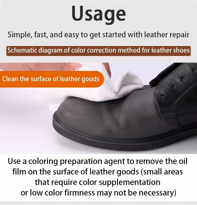 Leather Color Restorer Cream 1.69oz - Black Dye for Leather Repair