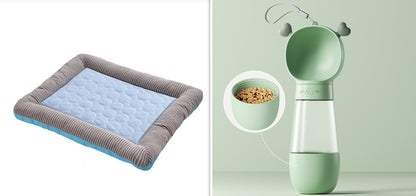 Pet Cooling Pad Bed For Dogs Cats Puppy Kitten Cool Mat Pet Blanket Ice Silk Material Soft For Summer Sleeping  Blue Breathable - Hiccupzz