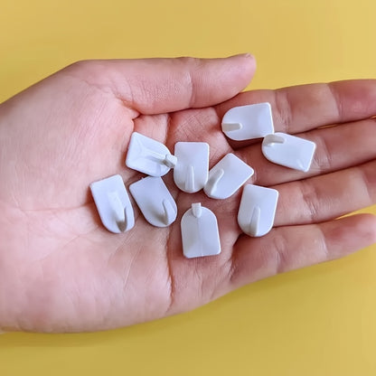 Mini Self-Adhesive Wall Hook (1pc/9pcs): Sticky Hook for Hanging Jewelry, Necklaces, and Bracelets - Easy Install for Kitchen, Bathroom, Bedroom, or Office - Hiccupzz