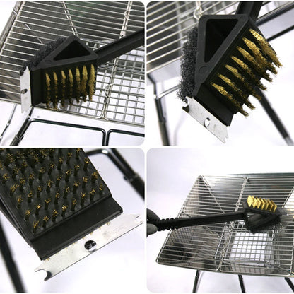 All In One Grill Scraper And Steel Brush Tool - Hiccupzz
