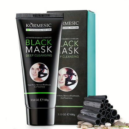 KORMESIC Active Bamboo Carbon Peeling Mask 3.53oz, Deep Cleansing Skin, Unclogging Pores - Hiccupzz