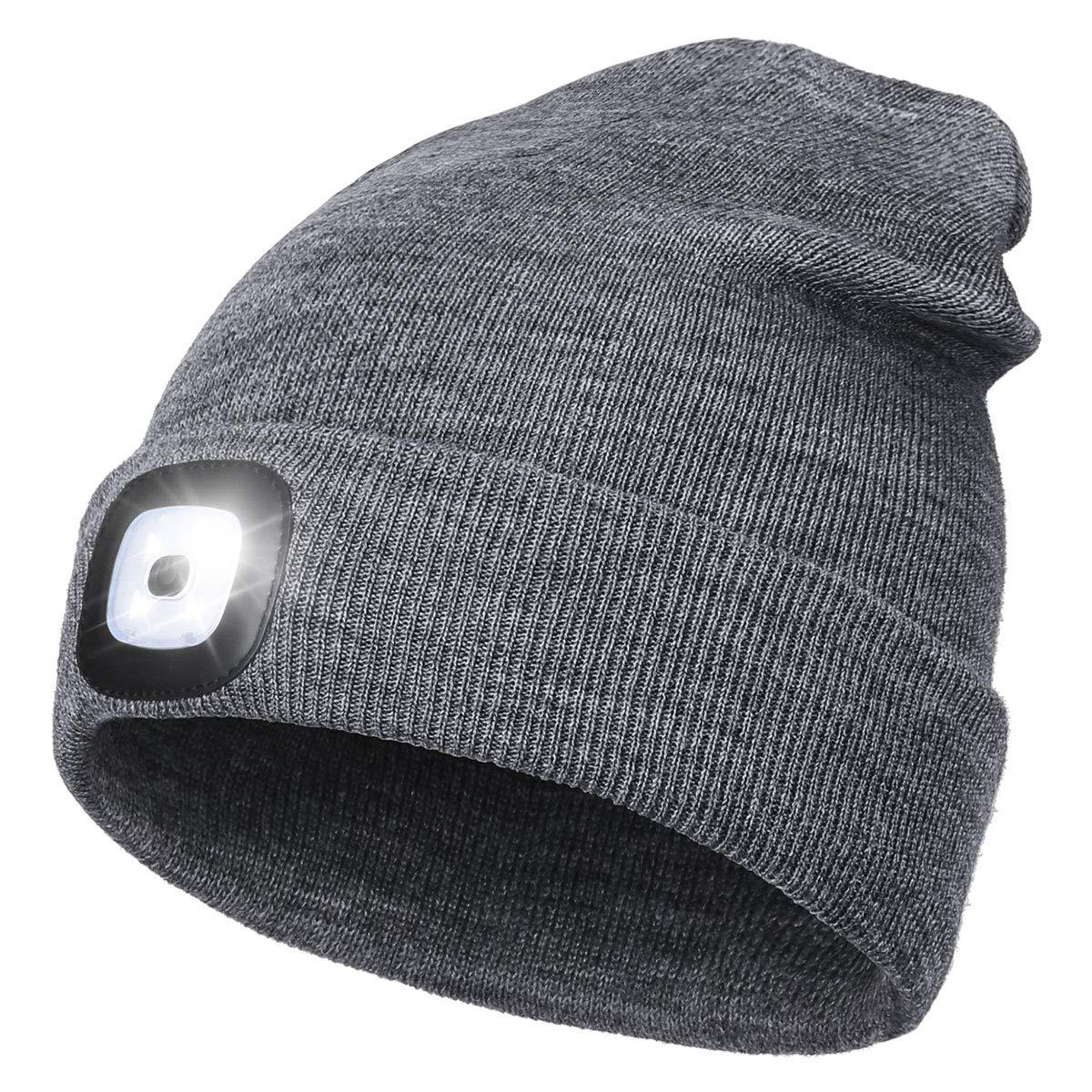 LED Light Knitted Cap - Rechargeable & Removable Luminous Warm Hat