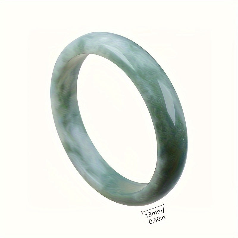 Natural Jade Bangle Bracelet For Women Men, Retro Chinese Style Bracelet