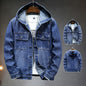Hooded Denim Jacket Men's Spring - Hiccupzz