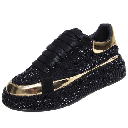 Elevated Casual Glossy Thick Soled Hot Diamond Men's Shoes - Hiccupzz