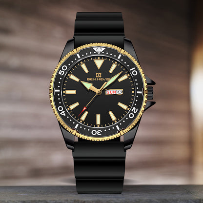 New Men's Personality Calendar Watch Fashion Quartz - Hiccupzz