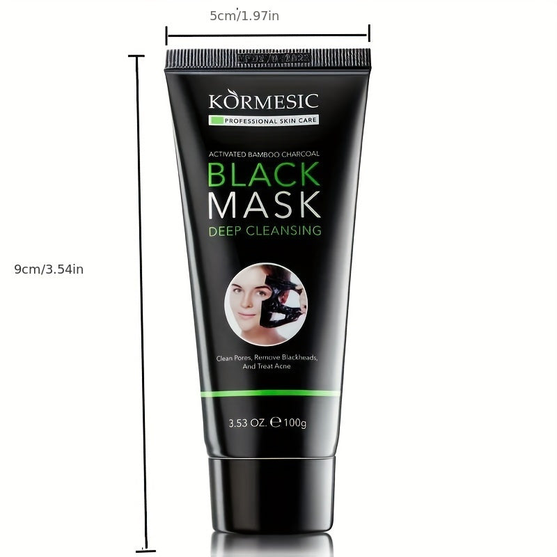 KORMESIC Active Bamboo Carbon Peeling Mask 3.53oz, Deep Cleansing Skin, Unclogging Pores