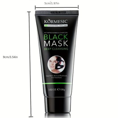 KORMESIC Active Bamboo Carbon Peeling Mask 3.53oz, Deep Cleansing Skin, Unclogging Pores - Hiccupzz