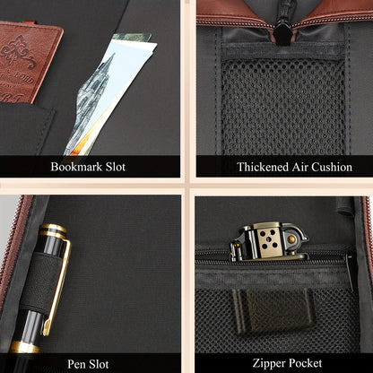 Classic PU Leather Bible Cover with Handle - Hiccupzz