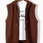 Men's Sleeveless Zip-Up Hoodie Vest with Pocket, Casual Outdoor Activewear - Hiccupzz