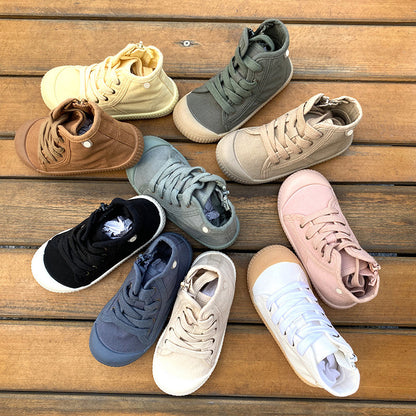 Children's Cloth Soft Bottom Spring And Autumn Korean Style Canvas Shoes - Hiccupzz