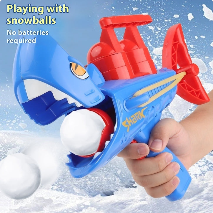 Children's Shark Snowball Gun - Outdoor Snow Play Toy for Kids