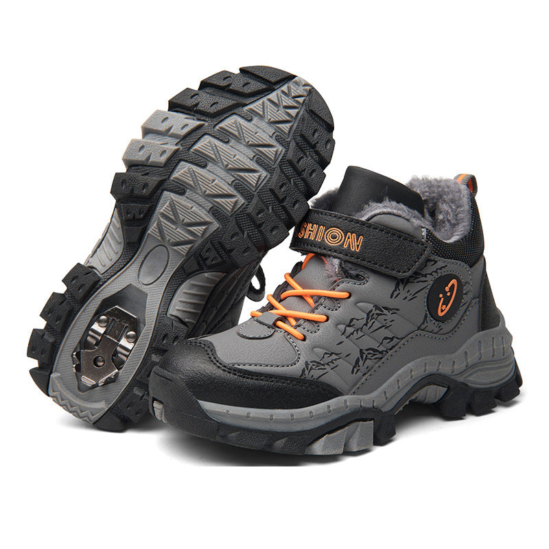 Children's Cotton Shoes Boys Two Cotton Large Cotton Hiking Shoes - Hiccupzz