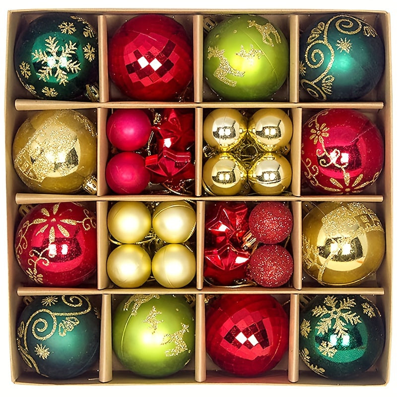 44 Pcs Christmas Balls Ornaments for Xmas Tree Decorations