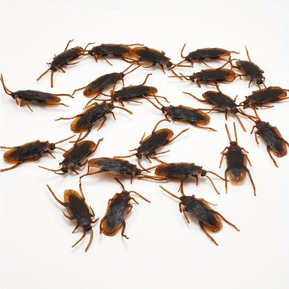 Realistic Brown Cockroach Prank Set (5 Pcs): Perfect for Parties, Holidays, and Halloween (2.56 x 0.79 inches) - Hiccupzz