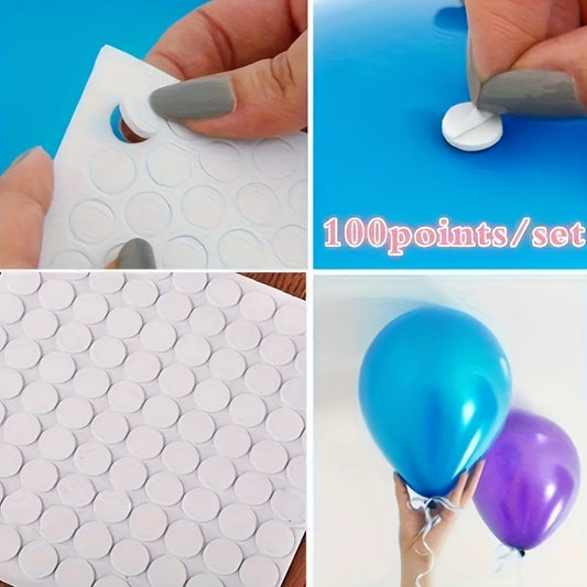 Balloon Stickers (100 Points): Easy-to-Use Glue Dots for Birthday Parties and Weddings